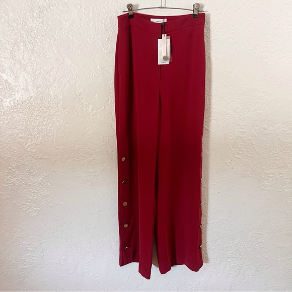 Mango MNG Side Button Wide Leg Trouser Pants Small NWT - Picture 4 of 11